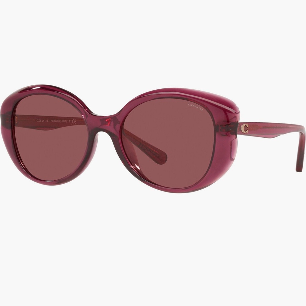 Coach Women's Oversized Round Sunglasses - Pink - Picture 4 of 8